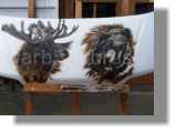 " Elk vs Bear" Motorhaube Campmobil Freehand Technik